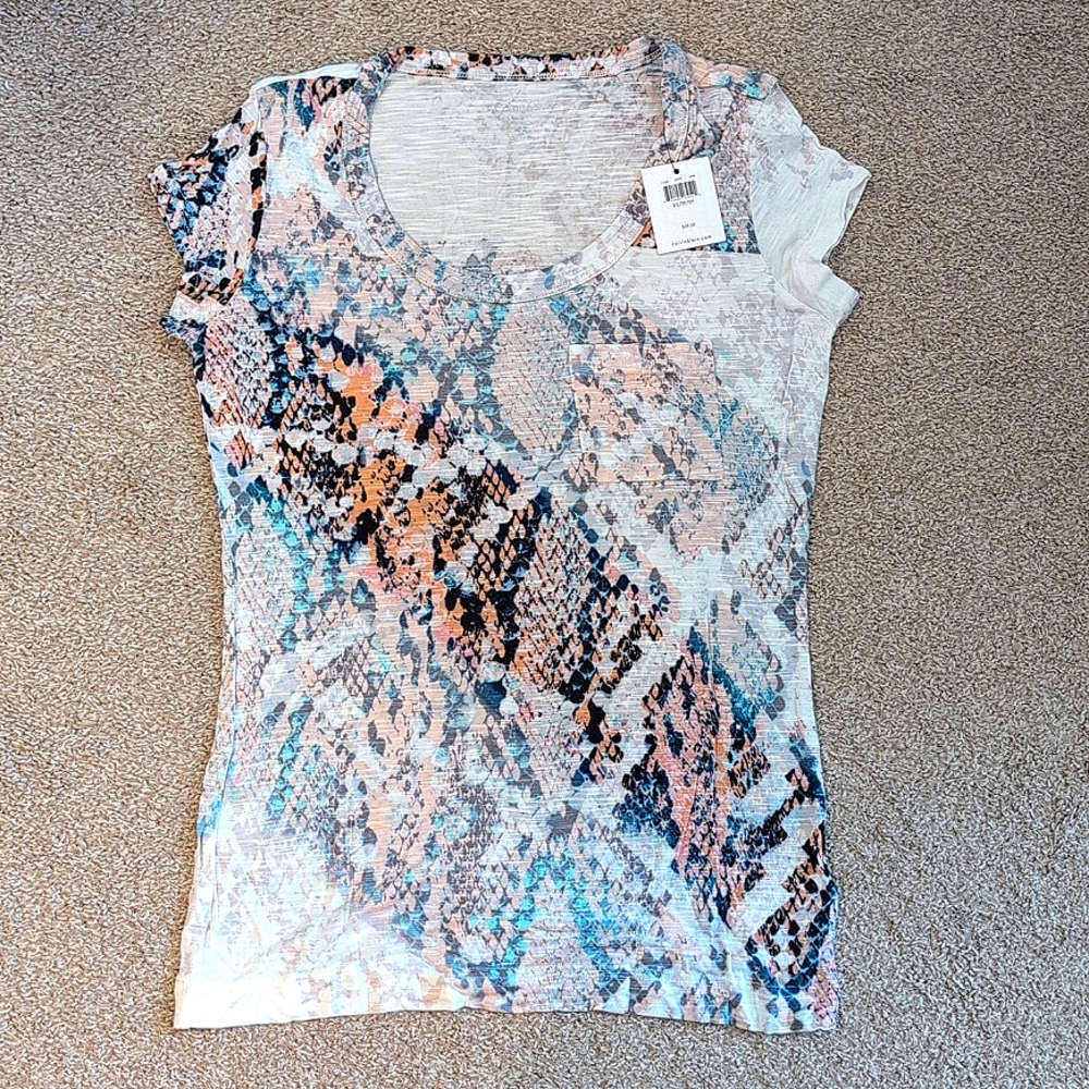Calvin Klein - multicolor snake skin print short sleeve T-shirt